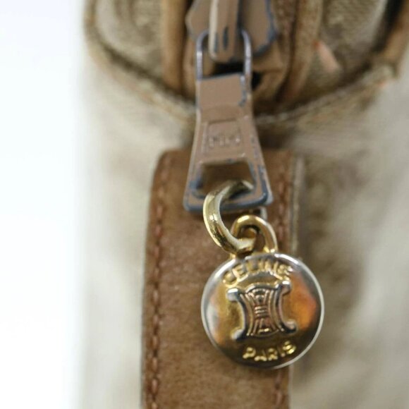 CELINE Macadam Canvas Shoulder Bag Beige Auth - Picture 12 of 16